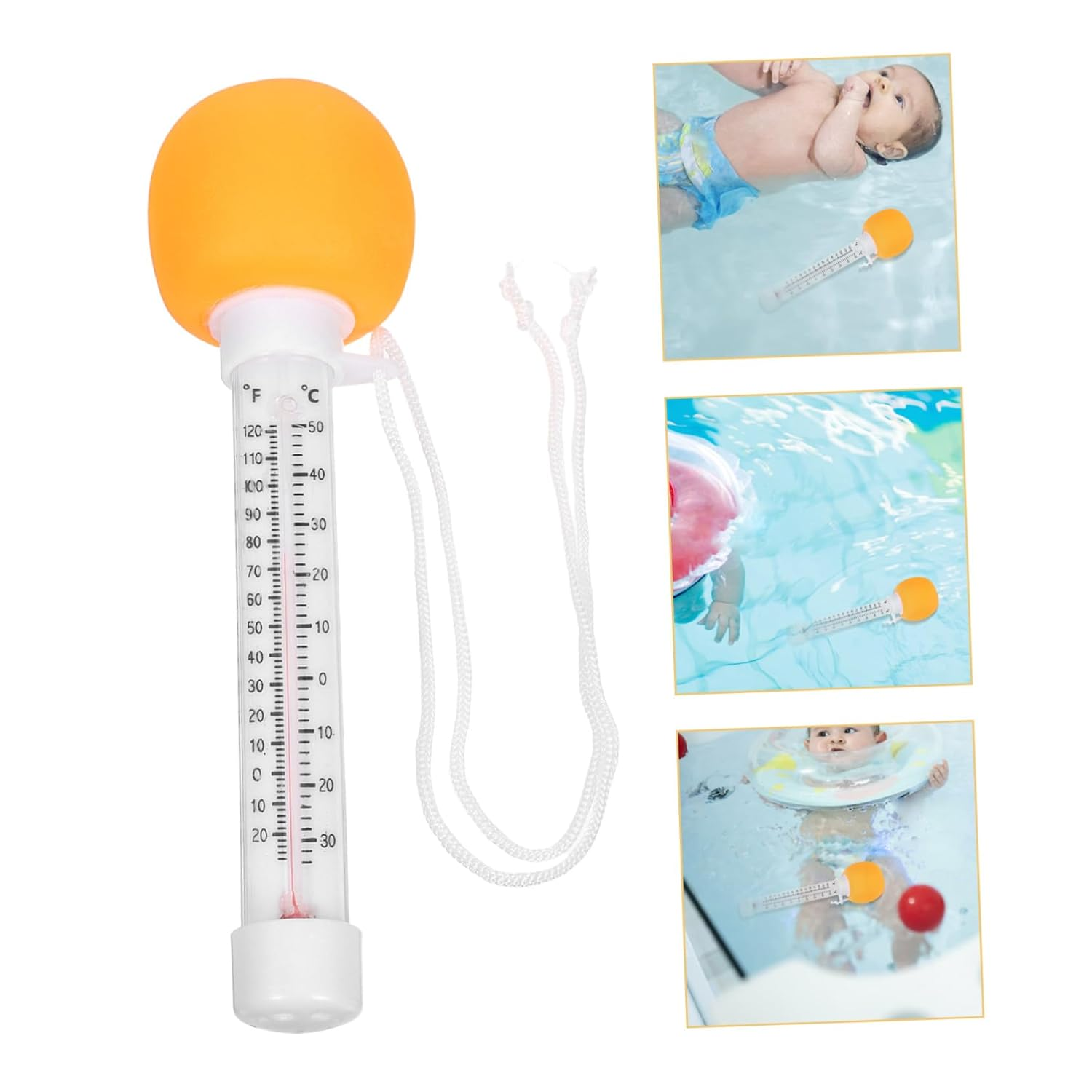 Floating Pool Thermometer Easy Read Water Temperature Gauge for Swimming Pools Hot Tubs Bath Accessories Accurate Measurement image number 4