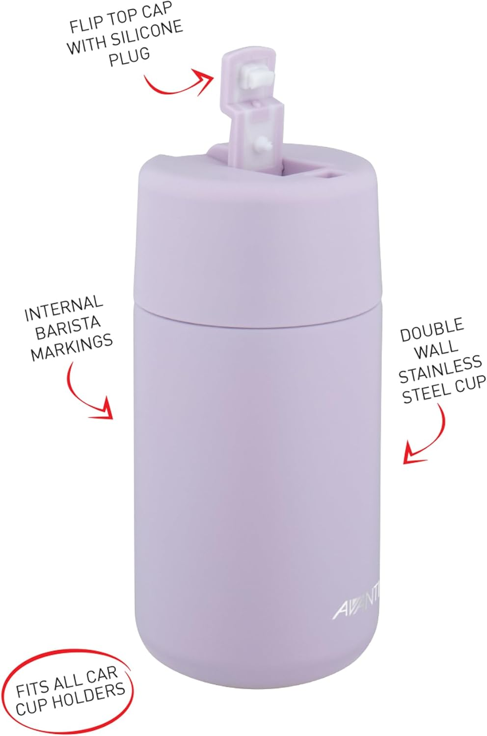 Avanti Brew Insulated Travel Cup, 400Ml, Lilac - Blush Pink image number 5