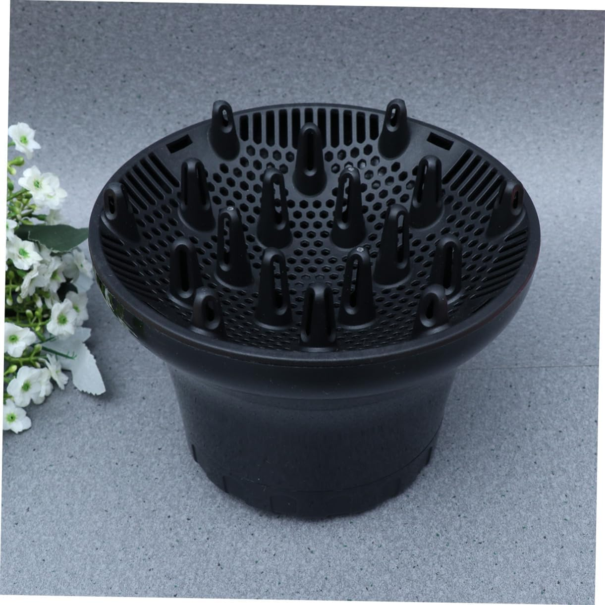 HAPINARY Professional Hair Dryer Diffuser Nozzle for Curly Wavy Straight Hair High Heat Resistant Attachment with Deep Bowl Design Fit Black image number 3