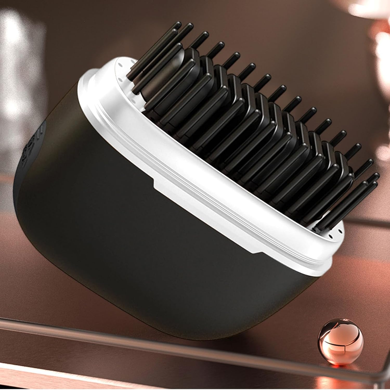 Hair Straightener Brush,Cordless Hair Straightener - Hair Styling Tool Less Frizz Smoother Straightening Brush for Travel Camping Girls Home Dorm image number 3