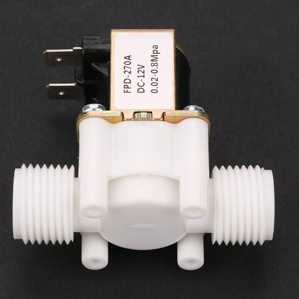Jimdary FPD-270A 12V Plastic & Brass Solenoid Valve, G1/2 'NC' for Washing Machine, Water Dispenser & Garden Spray Irrigation image number 2