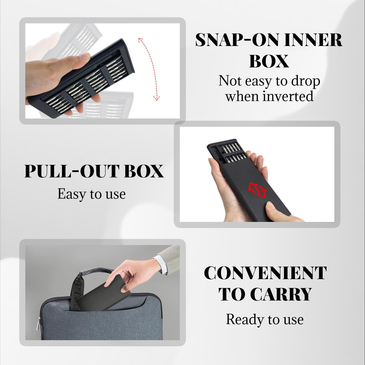 BOROLA 25-In-1 Precision Magnetic Screwdriver Set, Professional Repair Tool Kit with S2 Alloy Steel Bits for Phone, Computer, Laptop, Watch, Eyeglass, Electronic Devices image number 1