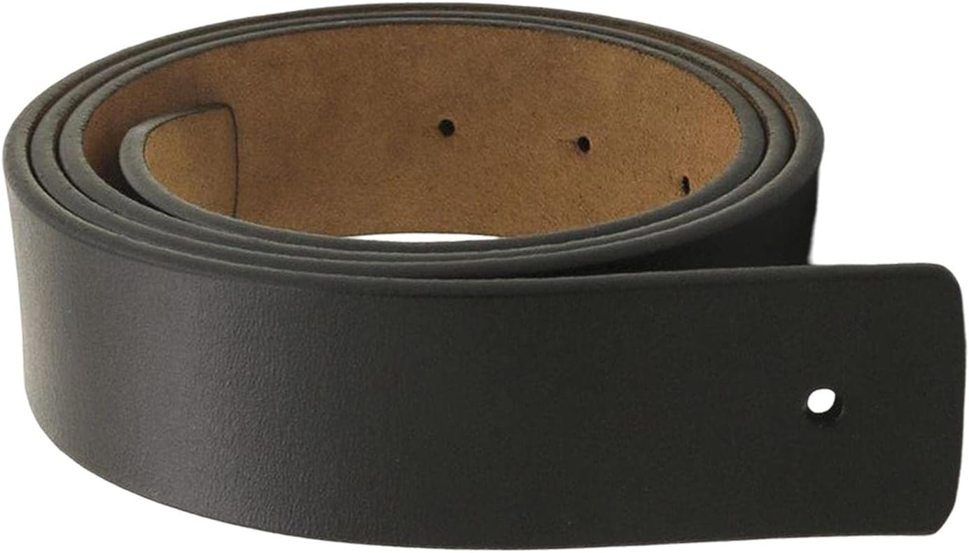 Antique PU Leather Men Belt Strap, No Buckle Replacement with Holes 120Cm Waistband for Trouser Jeans Clothing Party Decorations Stage Props - Brown image number 2