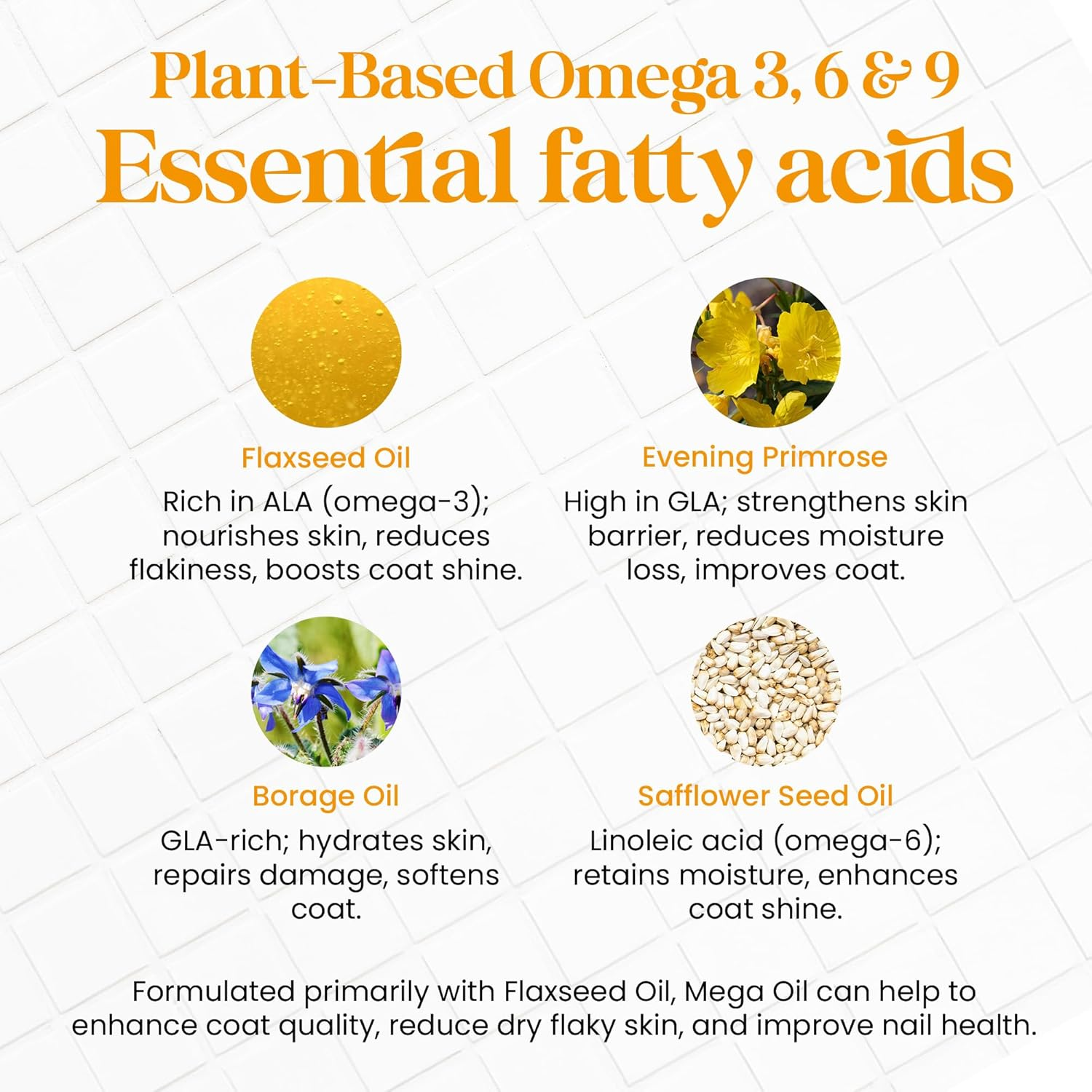 Nourish Pet Co. Mega Oil for Dogs - Plant-Based Omega 3 6 and for Healthy Skin & Shiny Coat 6.76 Oz image number 5