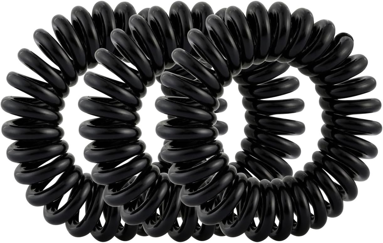 Lady Jayne Spiral Hair Elastic Black 8 Pack image number 1