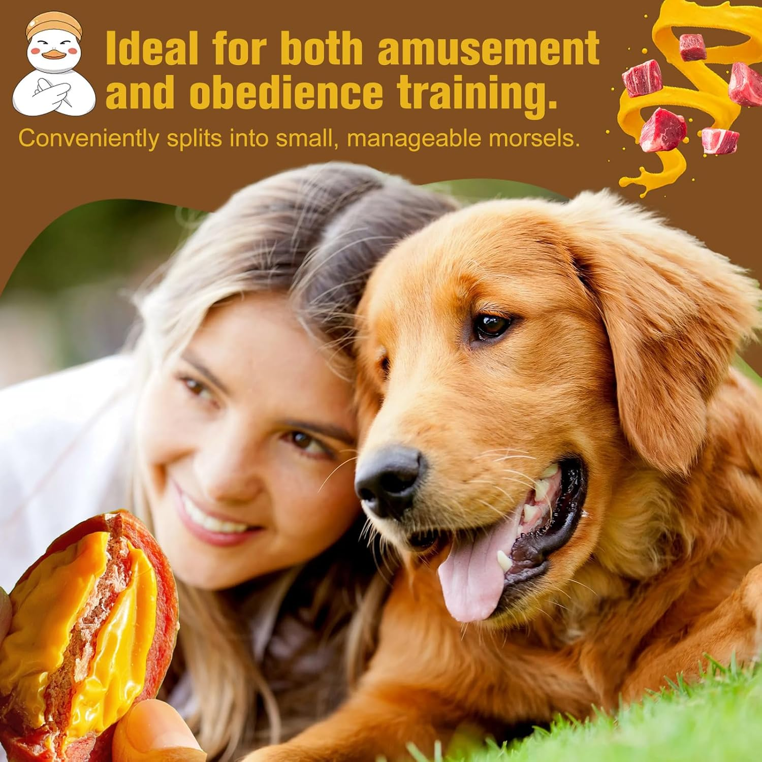 Natural Duck & Cheese Filled Dog Treats | Low-Temp Circulated Baked | High-Protein, Tasty & Nutritious image number 4