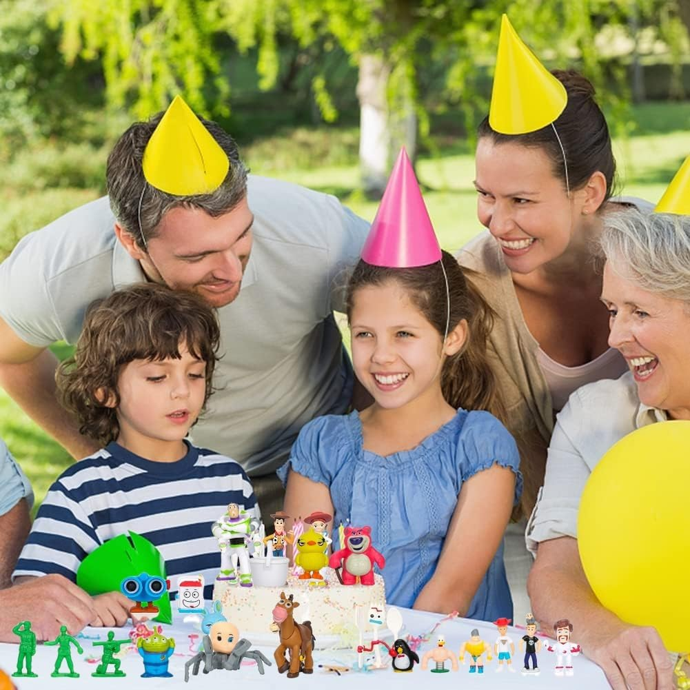 Toy Action Figures Story Toys Set, 1.2-2.8 Inches Tall Action Figures with Woody, Buzz and Jessie,Toy Anime Figurines Story Characters(36 Pack) image number 2