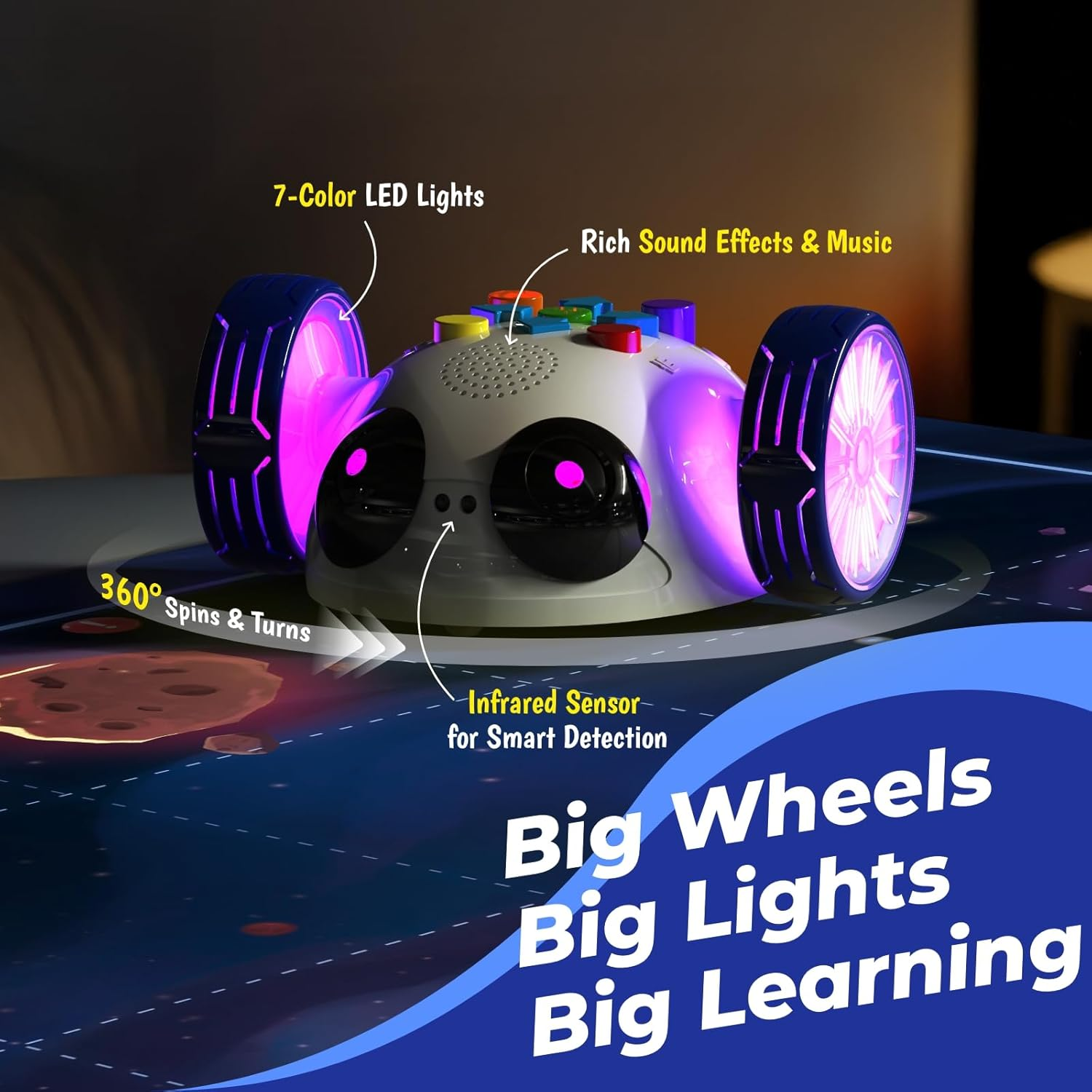 Robot Wheels - Coding Robot for Kids Ages 5-7, STEM Toys for Kids, Robotics Kit with Screen-Free Coding Cards & App, Educational Boys and Girls Ages 5+ image number 3