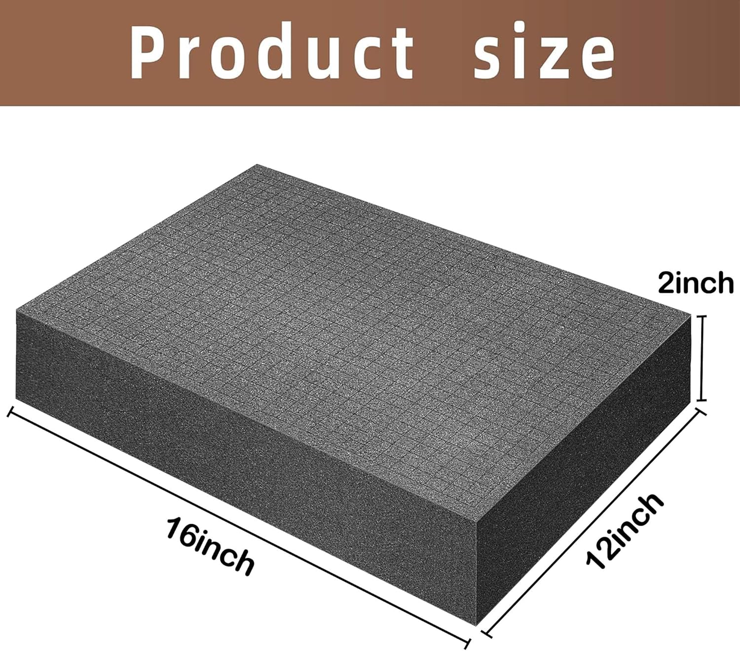 DECOHS 4 Pcs Pick and Pluck Foam Insert - 16 X 12 X 2 Inch Pre Cube Sheet Foam with Bottom Use for Board Game Box Cases Storage Drawer image number 1