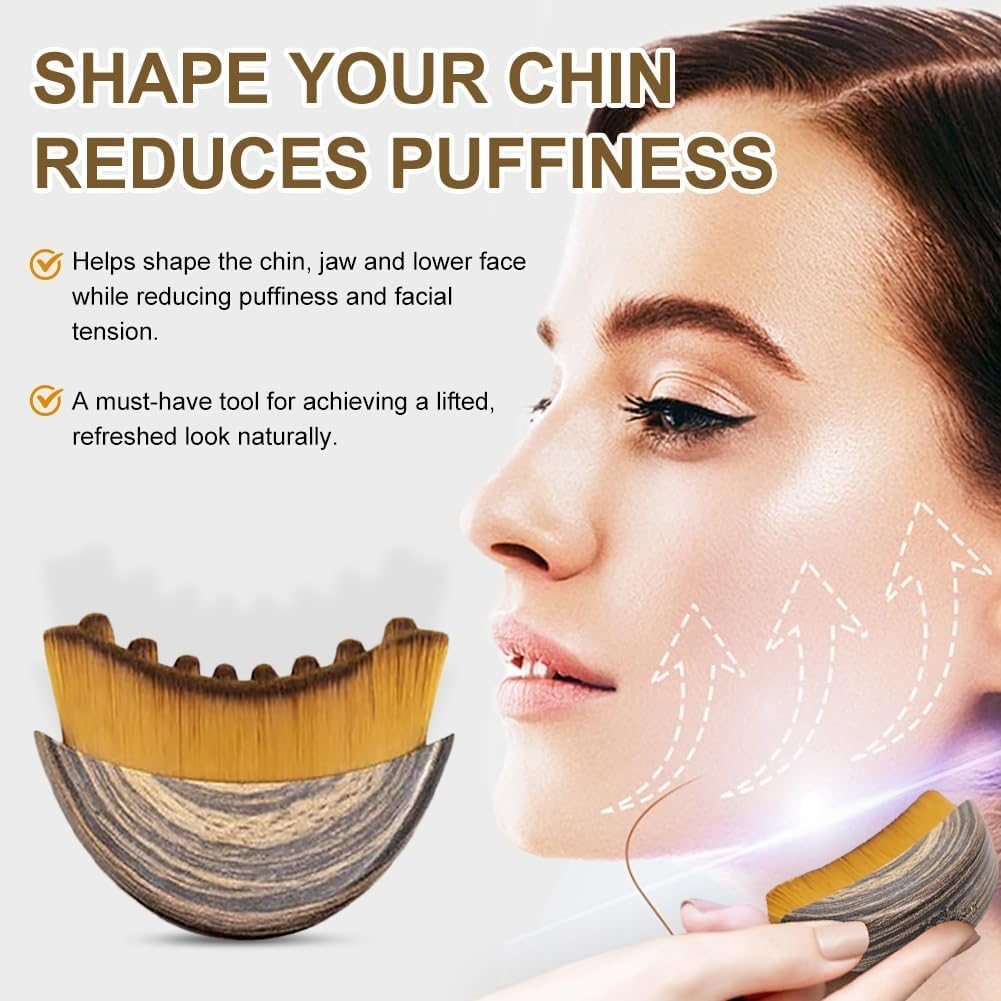 New Lymphatic Contour Face Brush, Dry Brushing Face Brush, Lymphatic Drainage Massager for Face, Chin & Jawline Sculpting, Ergonomically Designed to Fit the Skin Precisely and Relieve Fatigue (2PCS) image number 5