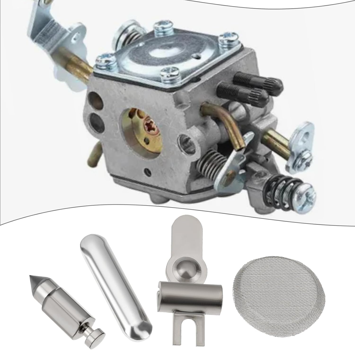2 Set Carburetor Carb Repair Rebuild Kit Compatible with ZAMA RB-129 C1M-W26 C1M-W26A C1M-W26B C1M-W26C C1M-W47 Compatible with Poulan Pro