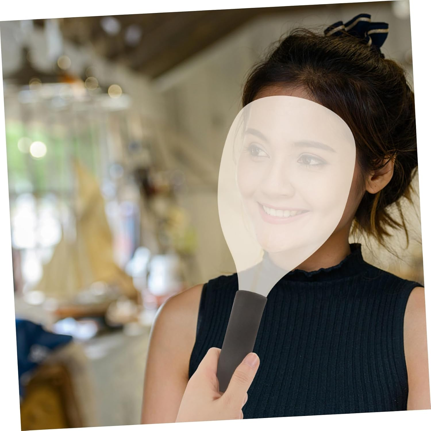 WOONEKY Hairdressing Salon Face Mask Hairspray Cover for Barber Plastic Face Mask Shield image number 1