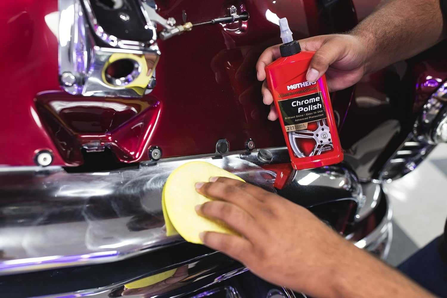 New Mothers California Gold Chrome Wheel Car Care Auto Glass Polish 355Ml 05212 | 05212 image number 3