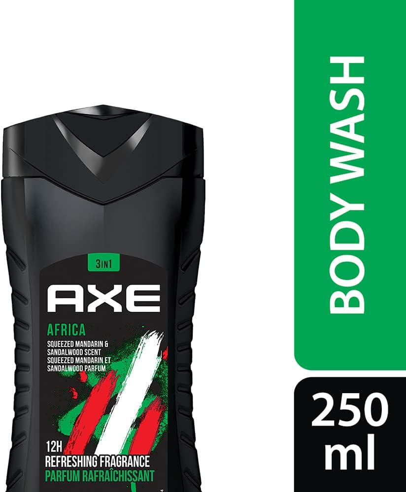 Axe Men'S Africa Squeezed Mandarin and Sandalwood Scent 3 in 1 Body, Face and Hair Wash 250 Ml (Pack of 2) image number 1