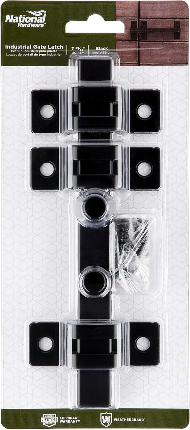 National Hardware N166-033 7.8-In Industrial Black Gate Latch image number 1