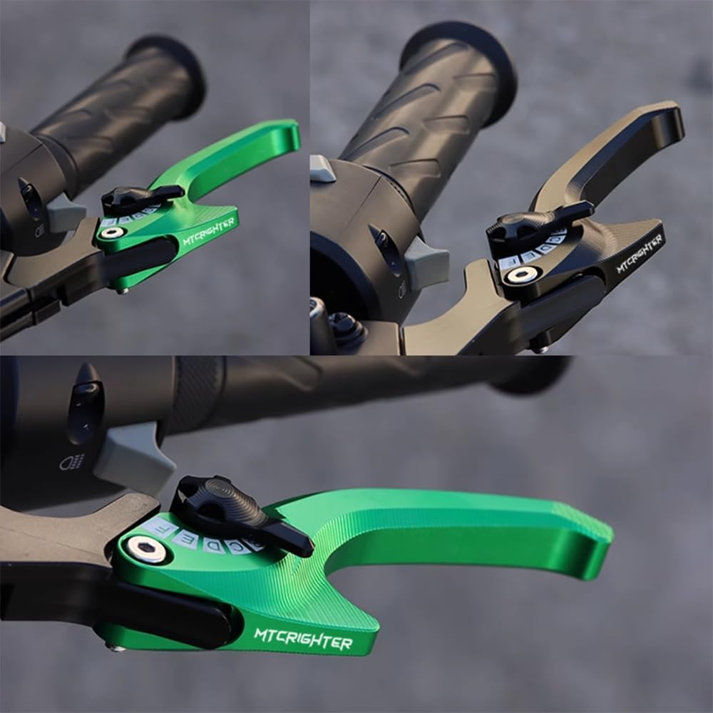 MTCRIGHTER 2 Fingers Shark Short Brake Clutch Lever Set Compatible with MV Agusta Rivale 800 Dragster 800/ RR Turismo Veloce 800 2014-2017, CNC Aluminum Alloy Made (Black) image number 2