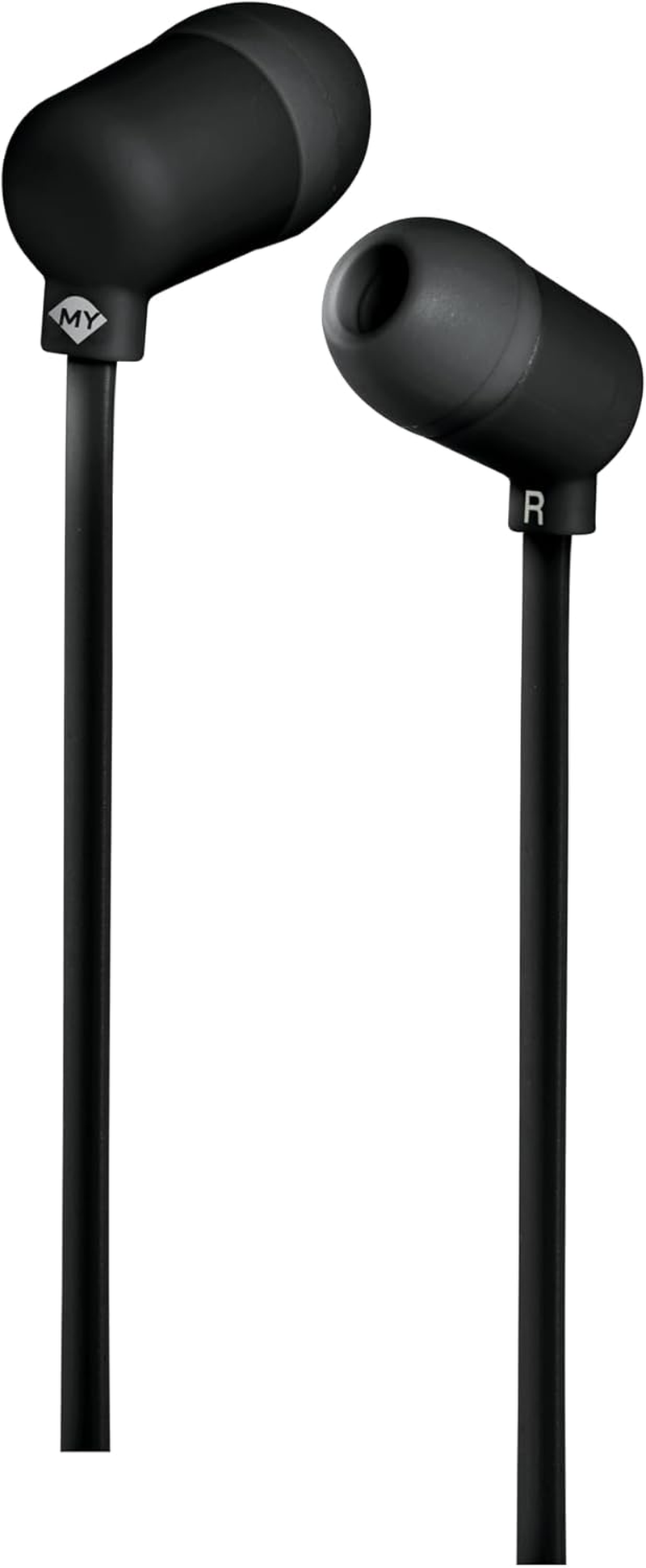 Meliconi Mysound by Speak Fluo White Type-C In-Ear Headphones - Soft Touch Material, Flat Tangle-Free Cable, Sweat Resistant, Perfect for Music and Calls, Ideal for Sports