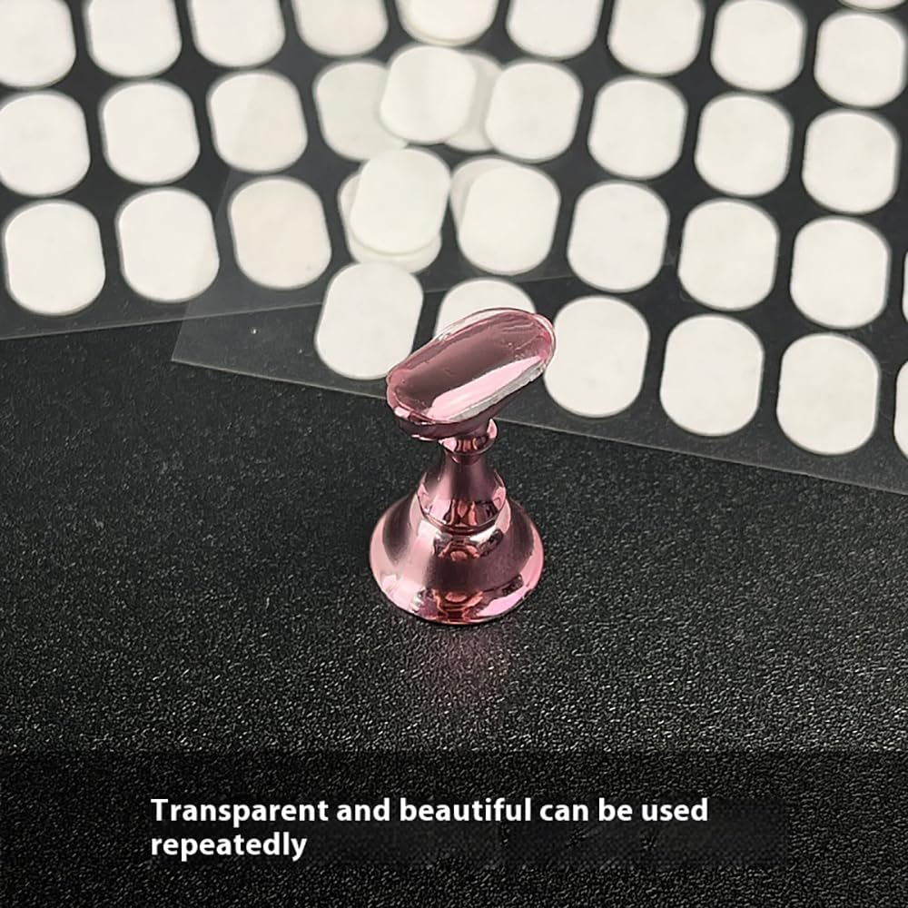 Custelen 2 Sets Rose Gold Magnetic Nail Stand for Press-On Nails Display &mdash; Ideal for Painting Practice and Acrylic Nail Art &mdash; Beginner to Pro, Includes Salon-Quality Accessories image number 1
