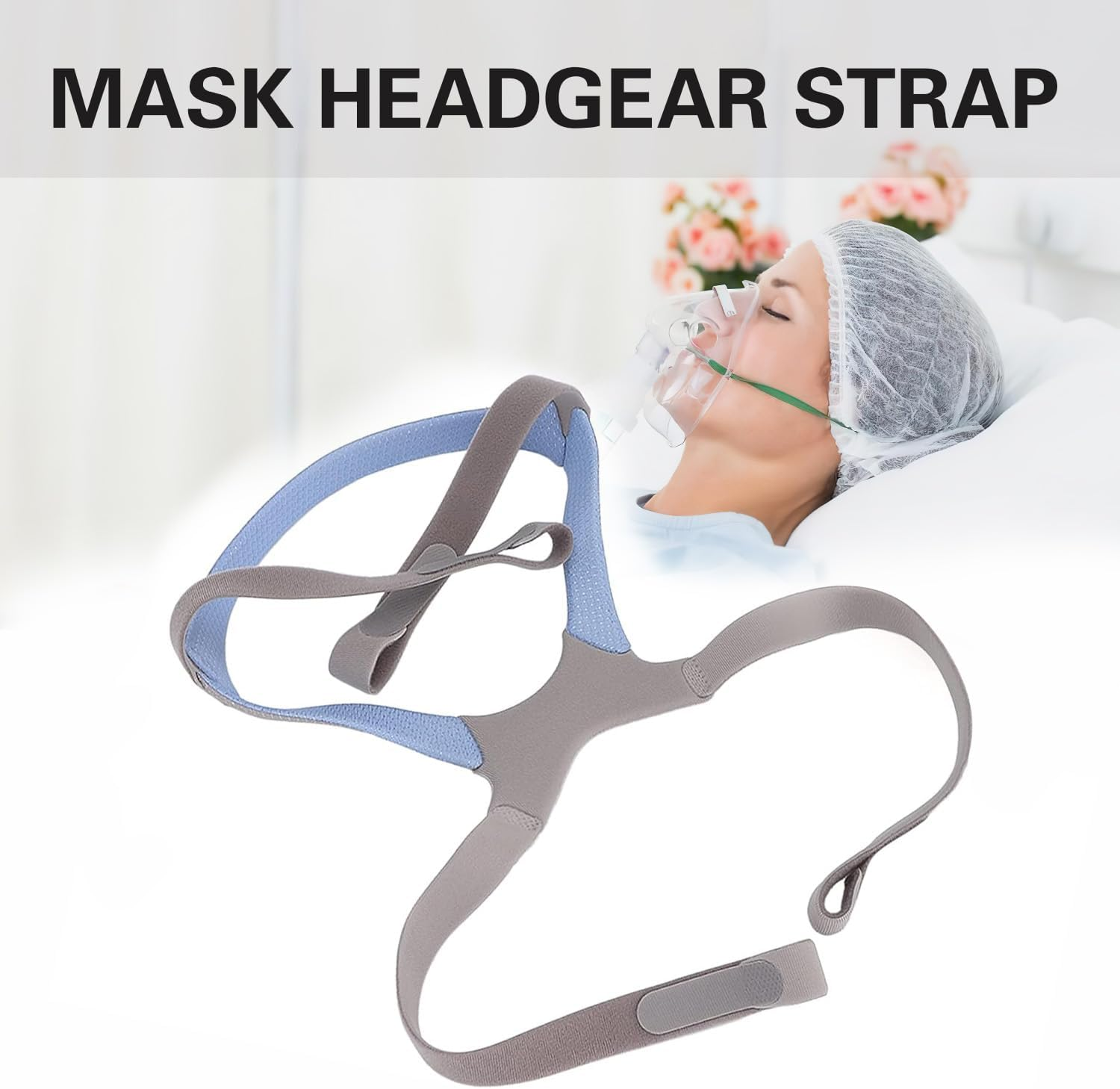 Replacement Universal Nasal Guard Headgear, Replacement Headgear for Resmed Mirage FX Nasal Guard, Breathing Machine Accessory for Mirage FX Elastic Fabric Strap image number 4