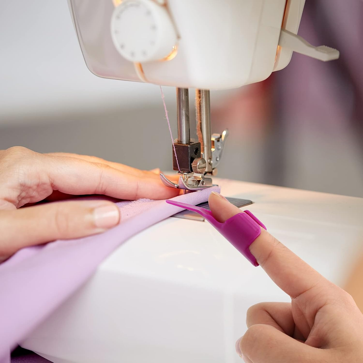 Sewing Fingerthing Pusher Finger Protector Professional Quilt Processing Sewing Accessories Tool by SINSETU(2 Pack) image number 4