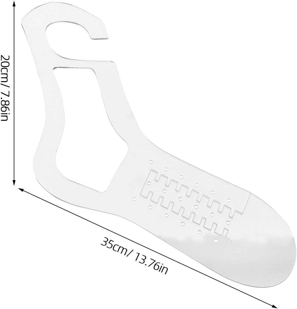 SHINEOFI 2Pcs Transparent Sock Blockers - Acrylic Stretchy Knitting Forms for Handmade Sock Shaping, DIY Weaving Display Tools, Drying Racks image number 5