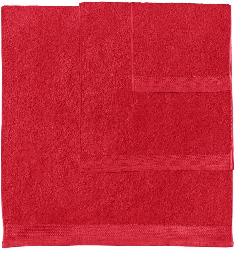 Top Towel - Premium - Large Bath Towels - Bath Towels - 2 Hand Towels - 50 X 100 Cm - 100% Cotton - 600 G - Red image number 4