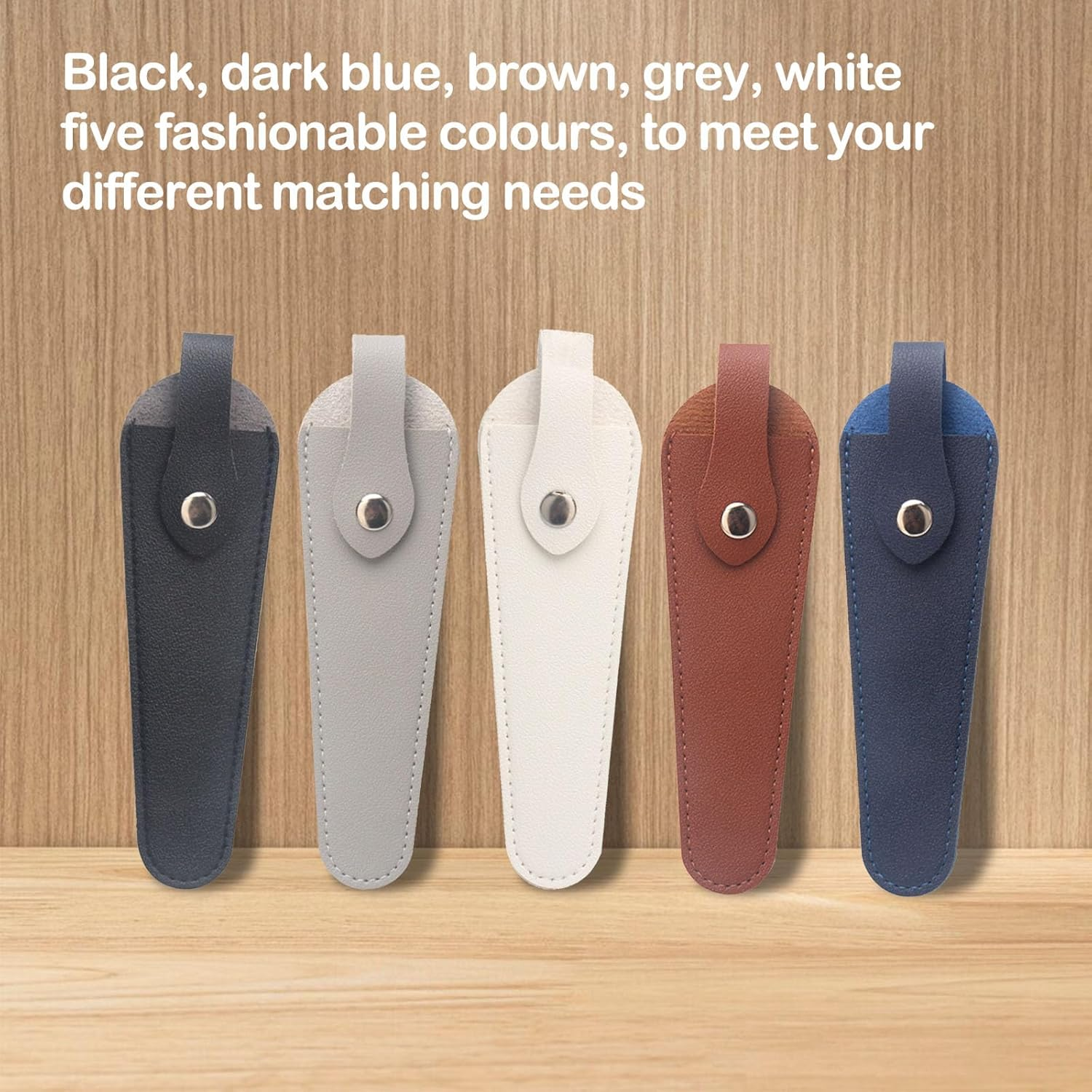 Pack of 5 Scissor Holder, Salon Hair Scissor Bag, Professional Leather Scissors Bag, Holster Organiser Hairdressers Tools, Protective Case for Scissors, Five Colours, for Scissors 5-7 Inches image number 2