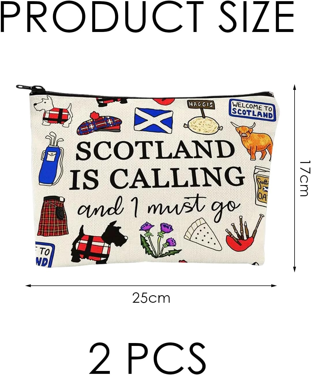 2-Piece Letter Printed Makeup Bag, Creative Cartoon Pattern, Personalised and Fashionable, Multifunctional Storage Bag for Women, Practical Outdoor Makeup Bag image number 5