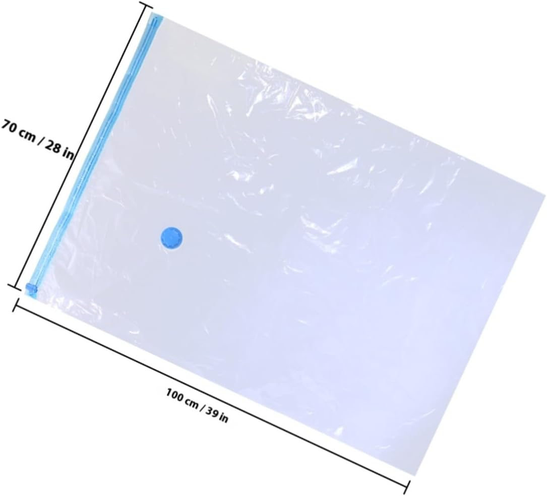 PERSELOSO Reusable Vacuum Compression Storage Bags for Clothes Bedding Pillows Blankets Space-Saving Airtight Seal Zipper Travel Packing Organizers image number 6