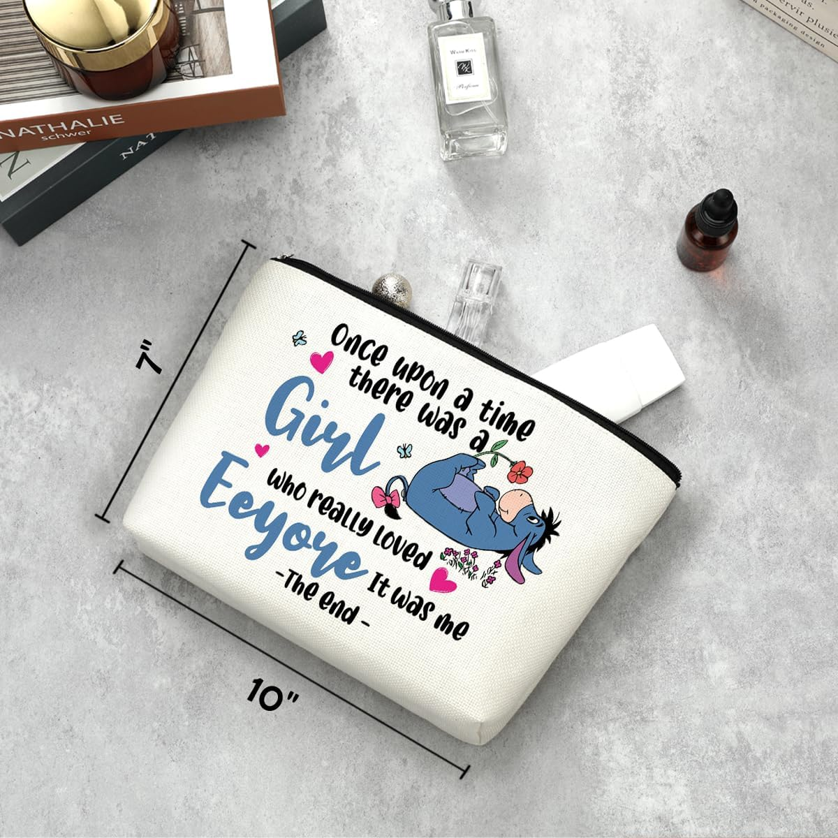 Decohim Cartoon Donkey Makeup Bag, Cosmetic Bag, Trip Toiletry Bag, Funny Cartoon Character Lover, Birthday Graduation Gifts for Women, Movie Fans, Sister, Female, 10X7 Inches, Polychrome235 image number 1