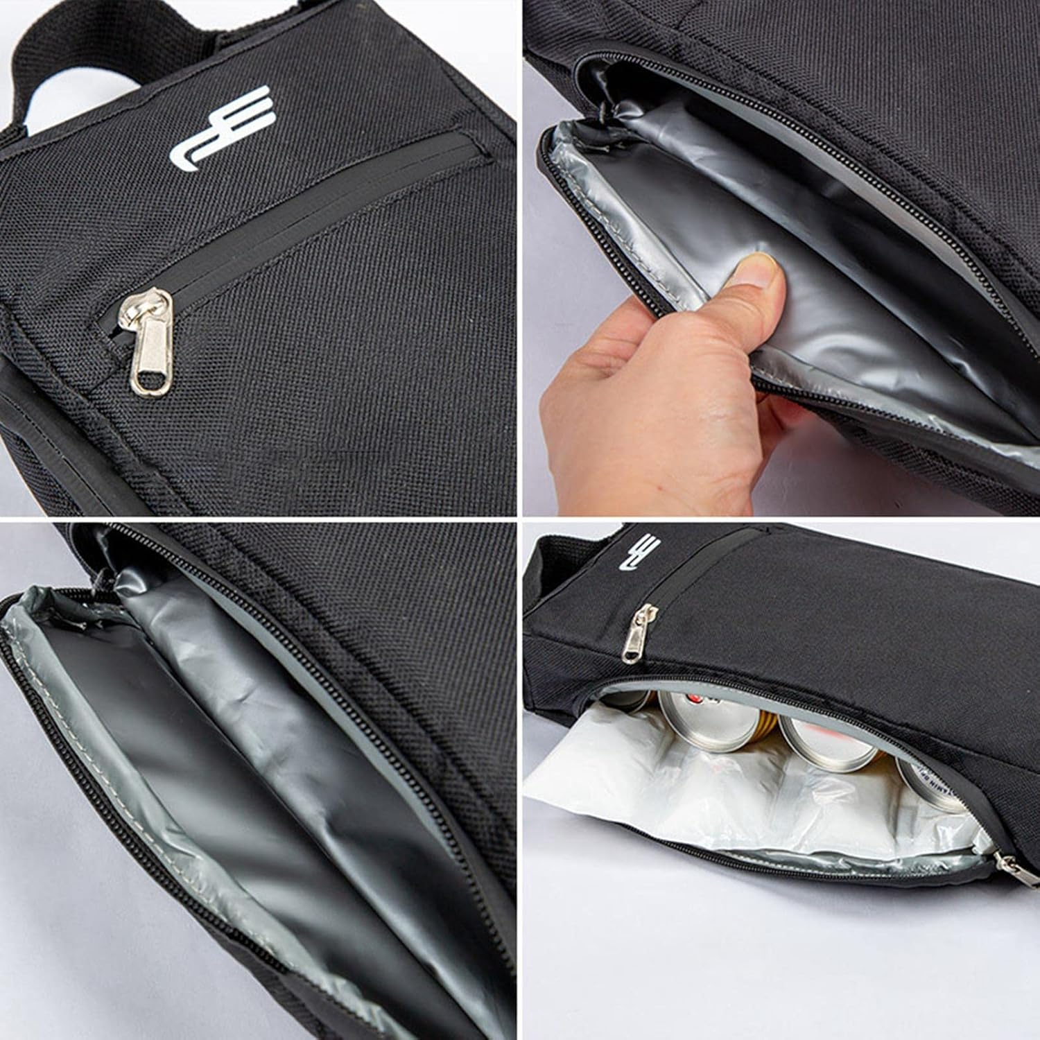 Simhoa Golf Cooler Bag Insulated Cooler with Ice 6 Pack of Cans Beer Sleeve Soft or 2 Bottles Storage Bag for Sports Accessories Men image number 2