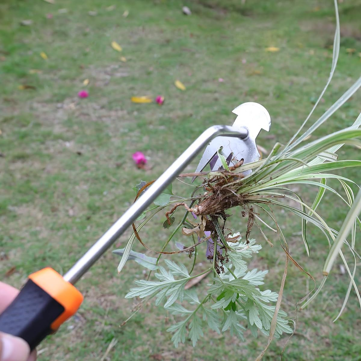 Weeding Tool,Gardening Hand Weeder Tools 4 Claw Gardening Hand Weeder Tool Weeding Artifact Uprooting Weeding Tool for Yard and Garden image number 2