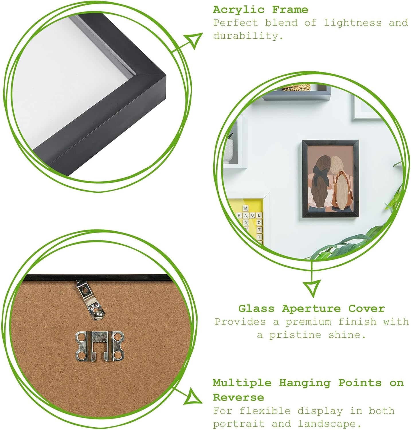 Nicola Spring 1X Grey A3 (12" X 17") Photo Frame with White A4 Mount - Glass Aperture Home Picture Wall Hanging Landscape Portrait Display - Grey image number 2