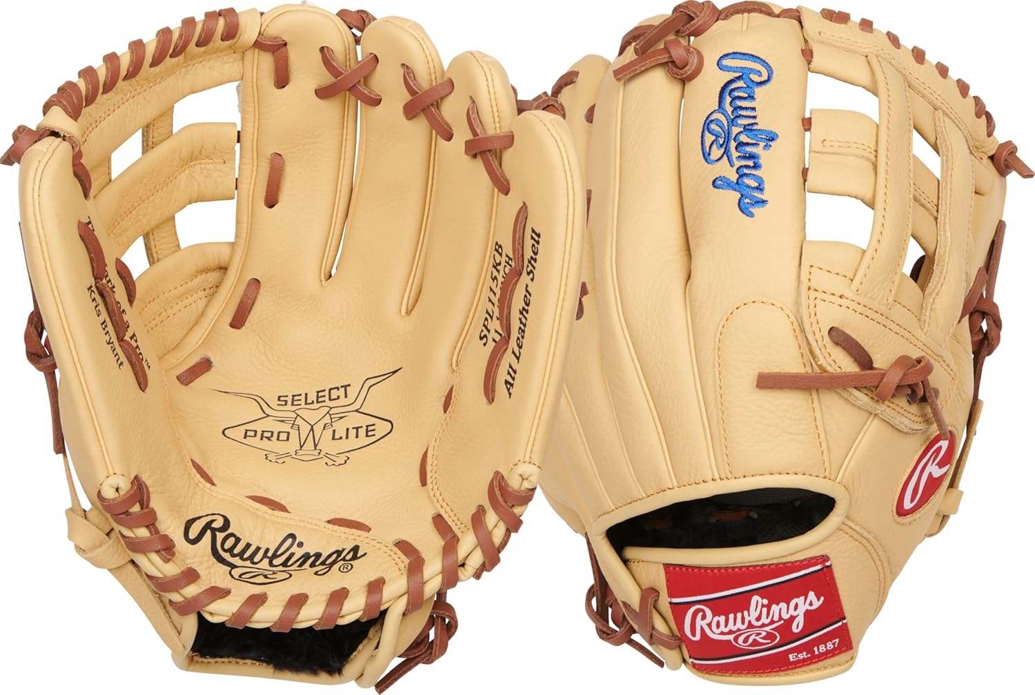 Rawlings | Select PRO LITE Youth Baseball Glove | Right Hand Throw | Kris Bryant | 11.5" image number 4