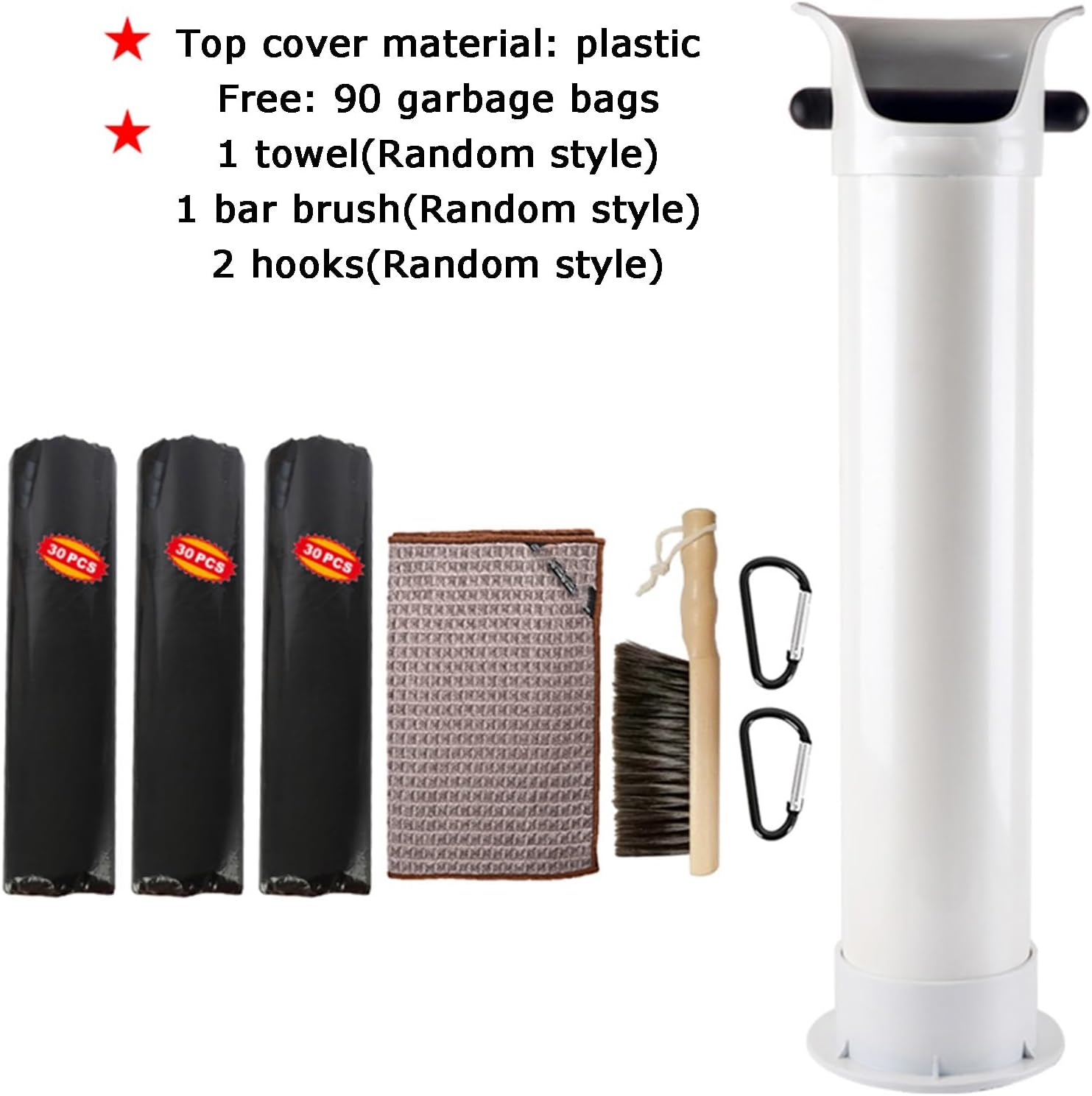 Coffee Grounds Knock Box, with Brushes Garbage Bags and Towels Espresso Ground Bin, for Teahouse Dessert Shop Household(Black) - Black image number 3