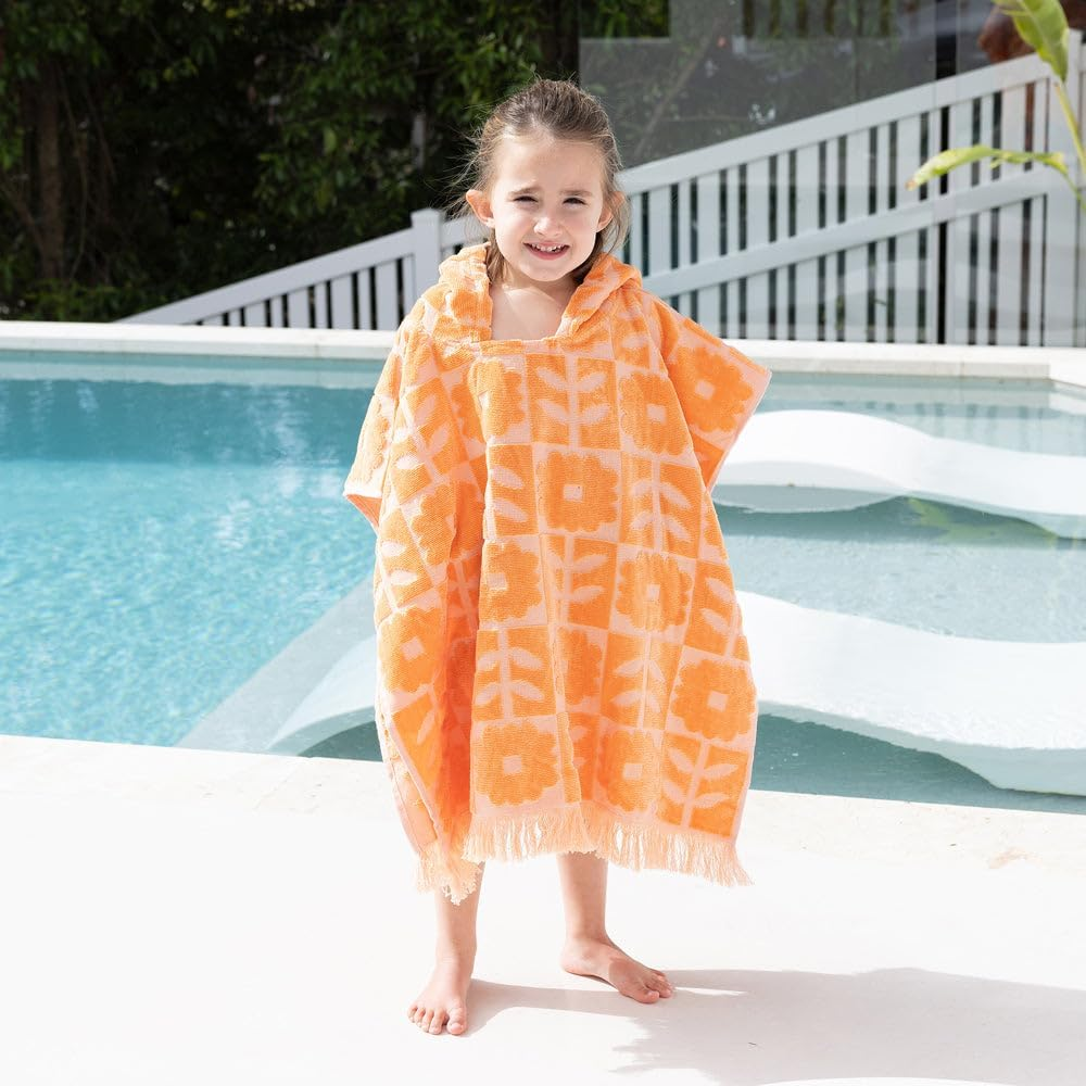 Bambury Hilo Kids Poncho Bloom - Peach image number 2