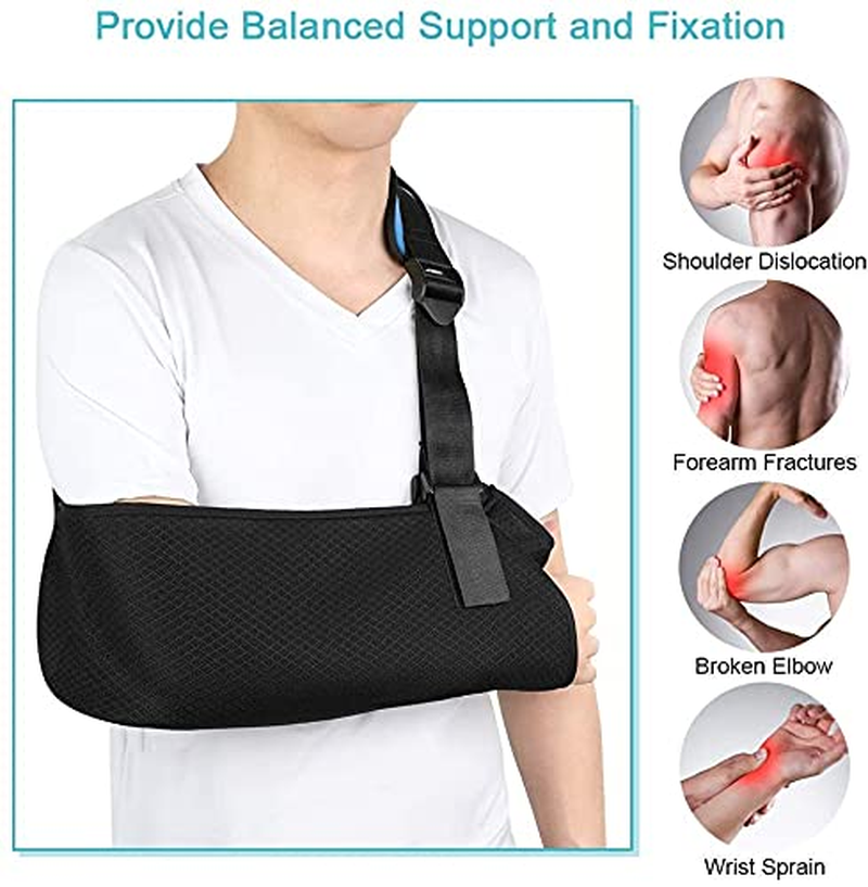 Arm Sling, Arm Support for Adults, Breathable Shoulder Immobilizer Elbow Arm Support for Broken Arm, Wrist, Elbow, Shoulder Injury, Available for Women and Men image number 6