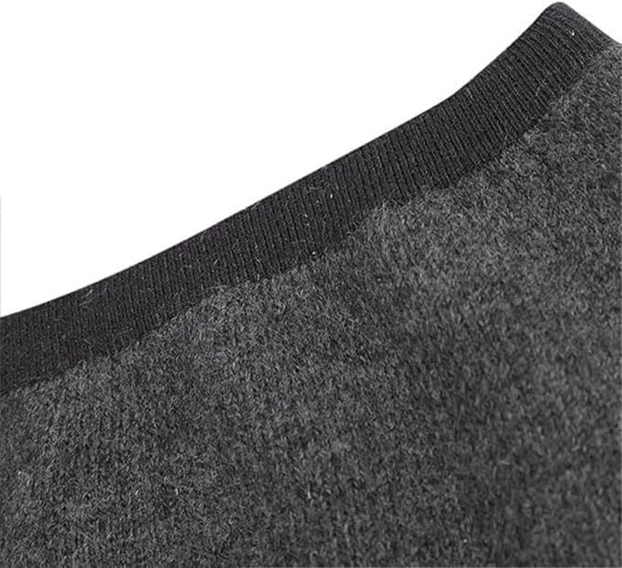 Unisex Gray Cashmere Knee Pads, Thick Elastic Knitted Knee Sleeves for Arthritis Winter Warmth, Bicycle Skiing Running Sports image number 2