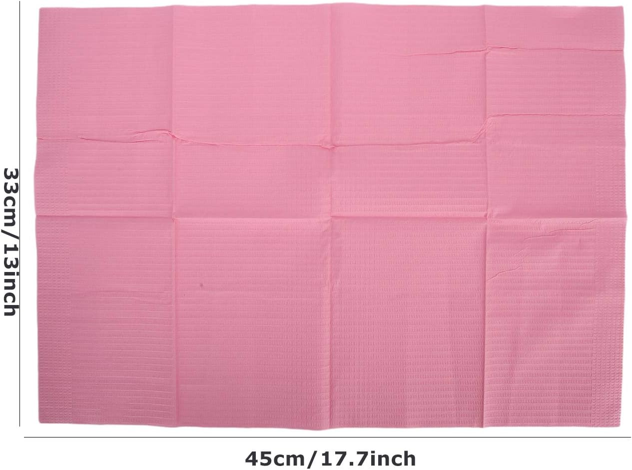 125 Pcs Dental Bibs, Disposable Waterproof Table Covers, 17.7 X 13 Inch Dental Bibs Piercing Bibs Nail Art Paper Personal Hygiene Microblading Supplies for Keep Clean