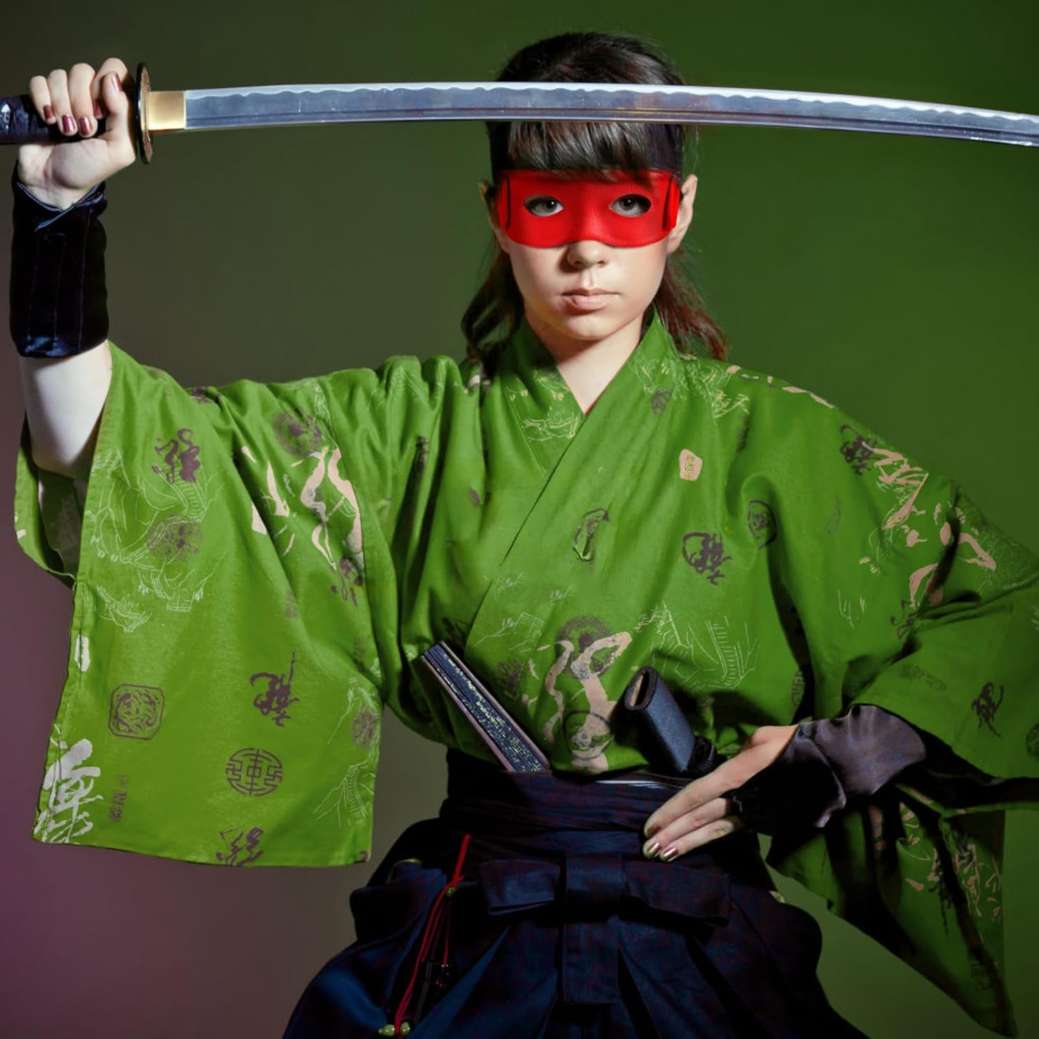 Damaill Halloween Costume Eye Mask Adult Masquerade Hero Mask Cosplay Party Dress up Accessories - Red image number 6