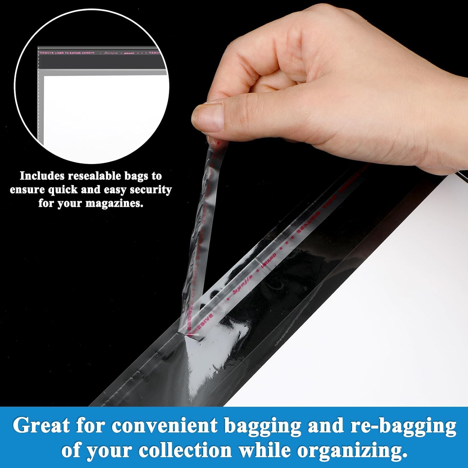 Humyoun 30 Sets Magazine Bags and Backing Boards Including Clear Resealable Magazine Protectors for Collectors and Magazine Boards Magazine Sleeves Protective Display Suit for Magazine Protection image number 1