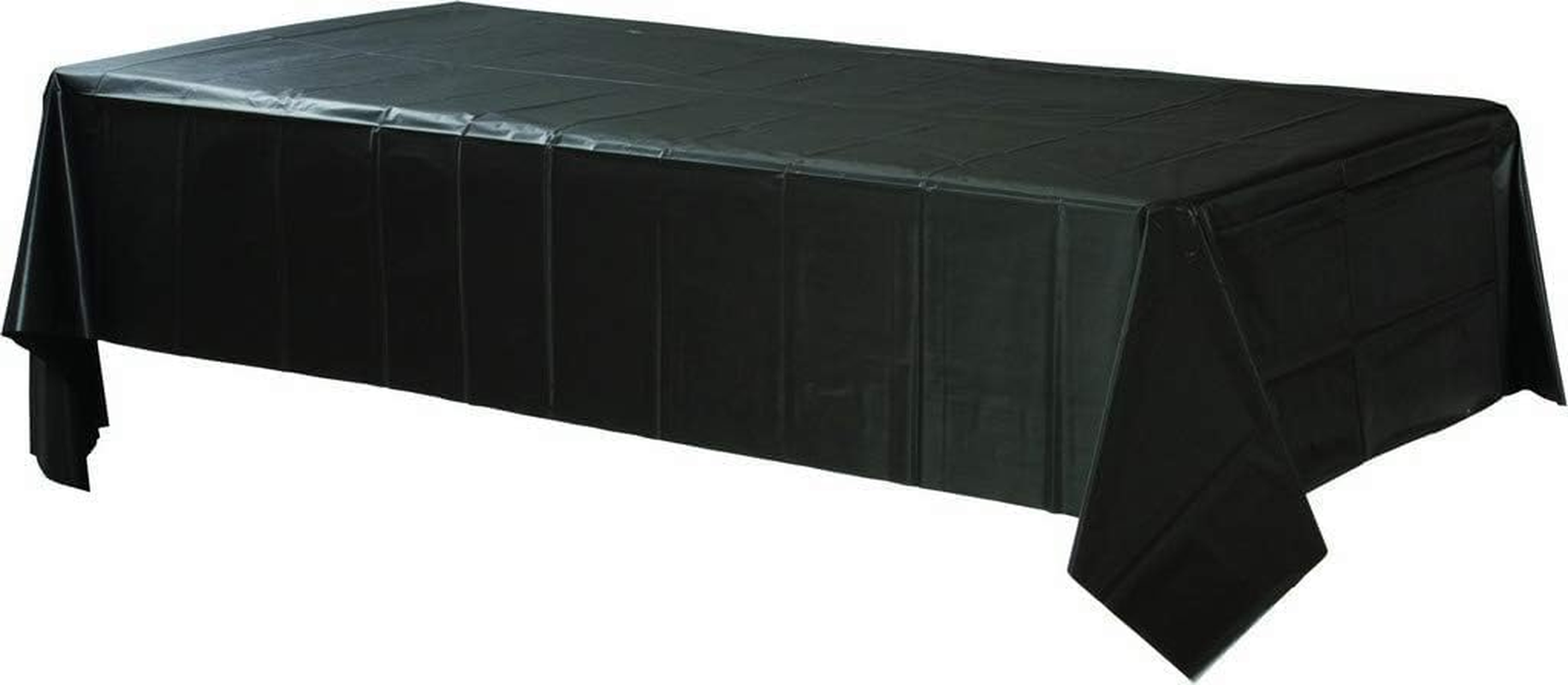 Amscan Plastic Rectangular Tablecover, Jet Black image number 2