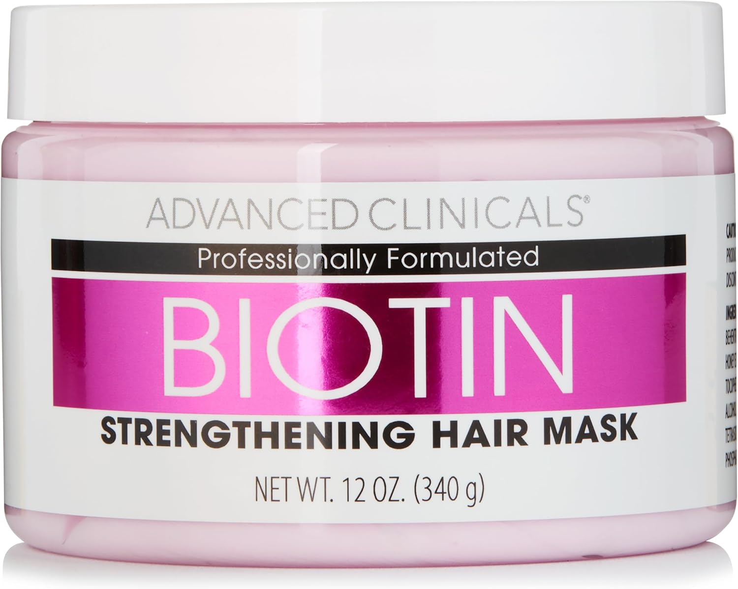 Advanced Clinicals Biotin Anti-Breakage Hair Repair Mask. Strengthen Broken, Color-Treated Hair with Repairing Deep Conditioner Manuka Honey & Caffeine. Hydrating Mask Restores Weak Hair, 12 Oz. image number 4