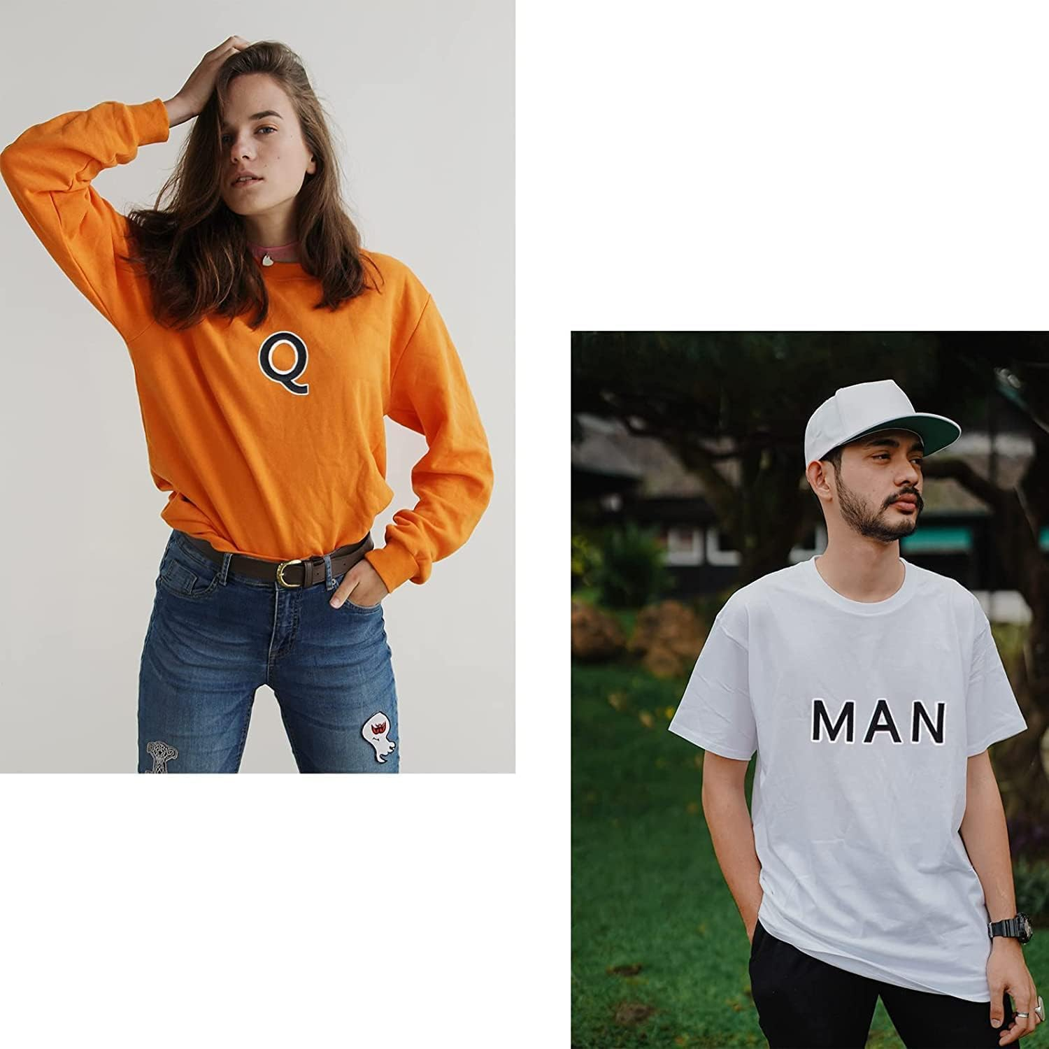 72Pcs Iron on Patches, Betterjonny White Embroidered Patches 52Pcs Alphabet a to Z and 20Pcs Number 0-9 Sew on Patches Capital Letters Numbers Patches for Clothes Shoes Hats Bags - Colorful image number 5