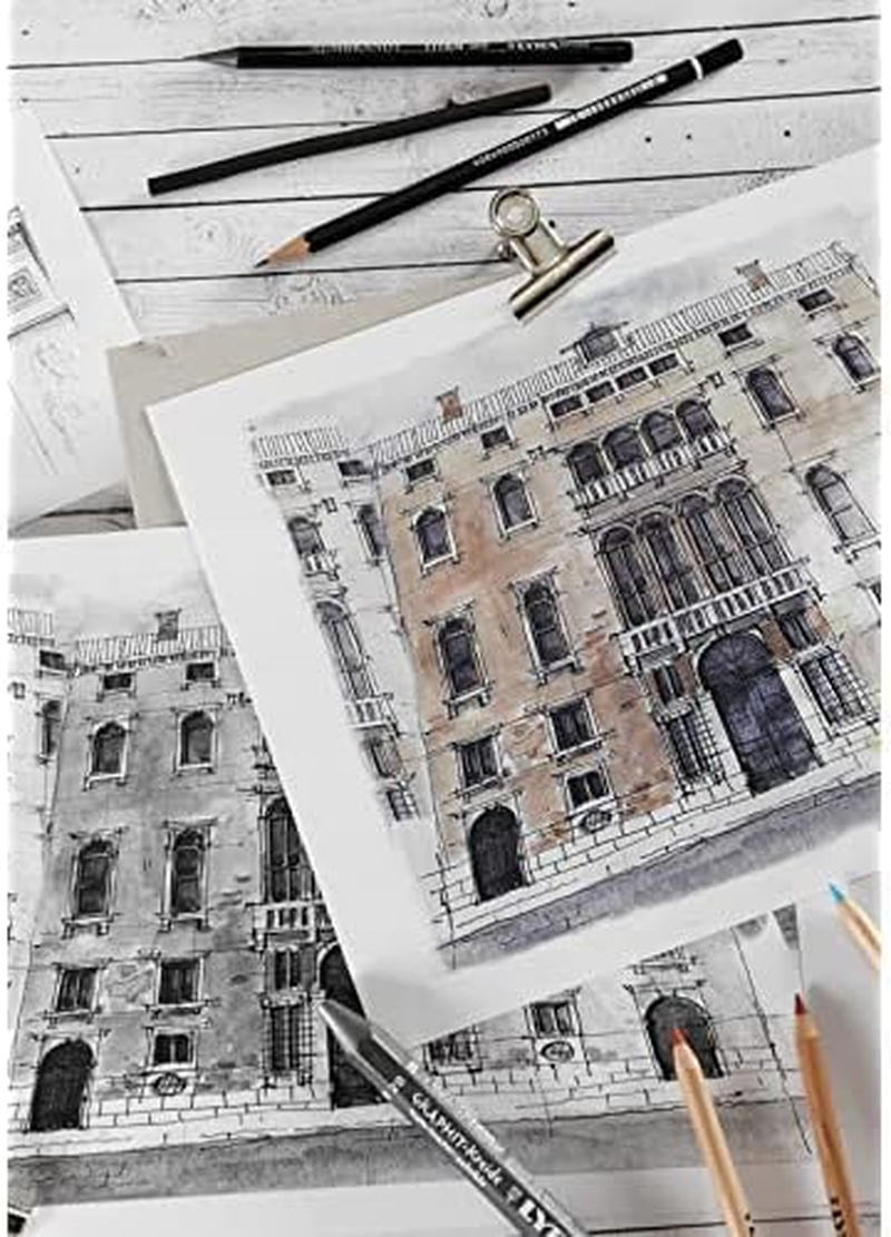 Canson C &Agrave; Grain A5 224G White Drawing & Sketching Paper Pad, 30 Sheets, Fine Grain Texture, Glued on Short Side, Ideal for Professional Artists image number 3