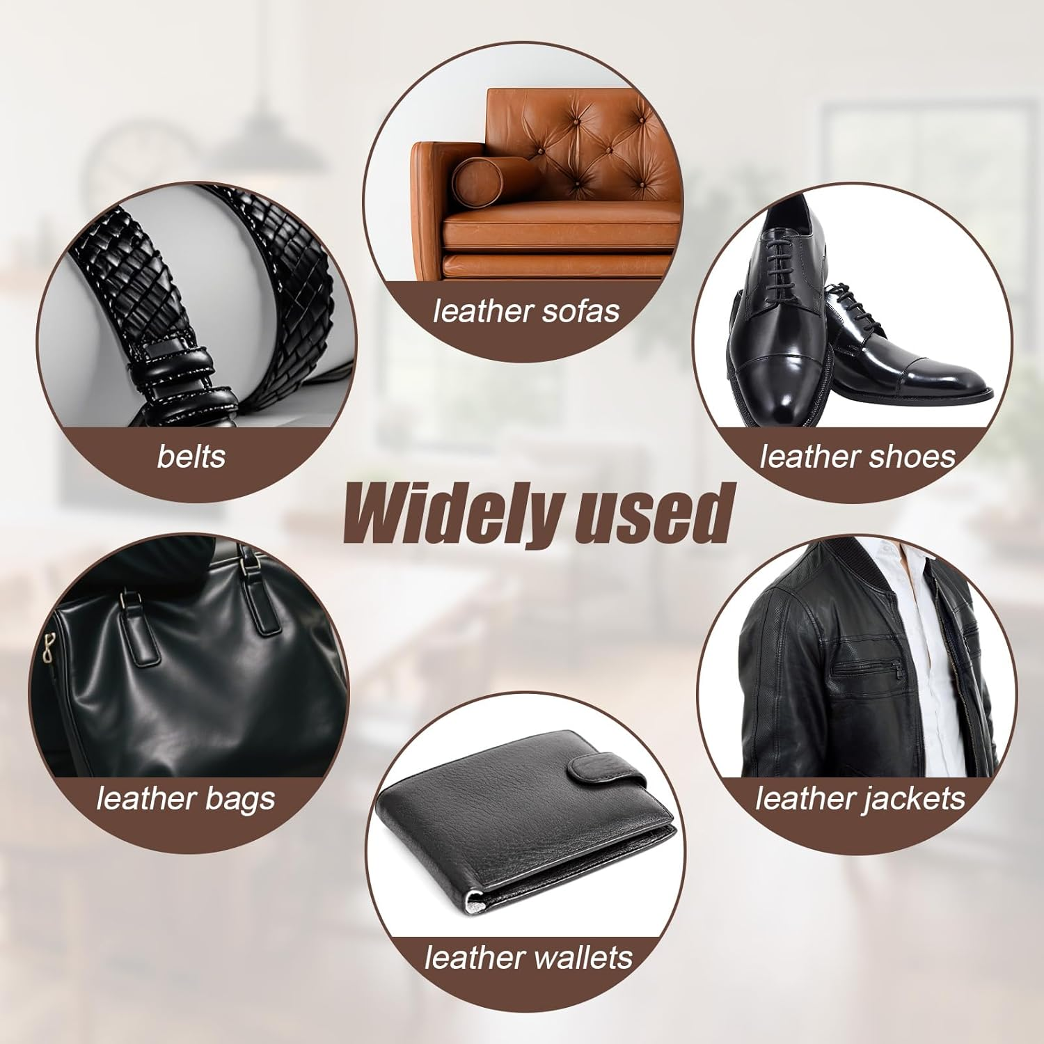 2Pcs Salve Brush for Furniture, 2 Style Leather & Wood Care Brush Tool with Soft Bristles Ergonomic Handle Furniture Wax Applicator for Car Interiors & Home Cleaning Maintenance image number 5