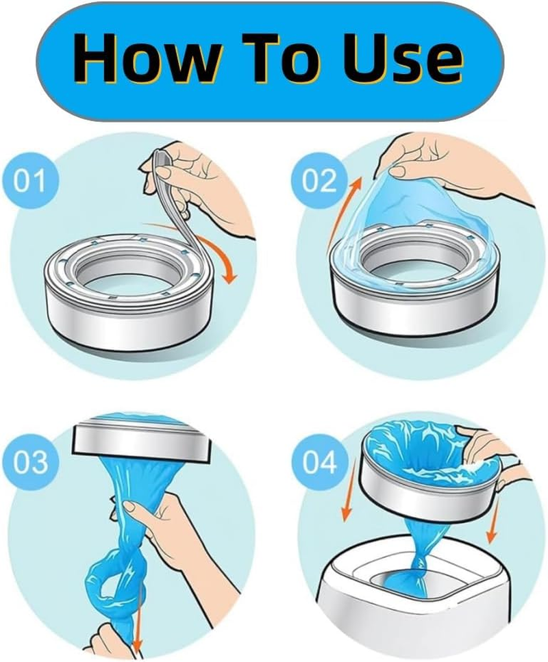 10-Pack Nappy Bin Refill Bags,4.5M Odour-Proof Nappy Bin Refill Cassettes Liner Film image number 1