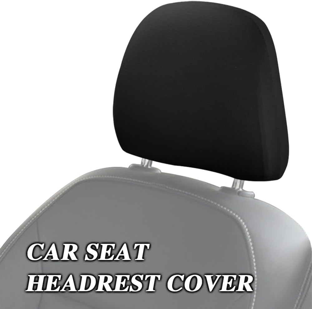 2PCS Car Seat Headrest Cover, Headrest Covers, Automotive Seat Cover Accessories, Soft Car Head Rest Cover Protector Car Interior Accessories for Most Cars