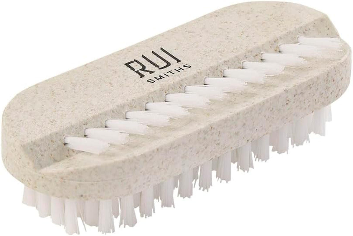 Rui Smiths Carbonconscious Nail Cleaning Brush with 2-Sided Bristles for Manicure and Pedicure Grooming | Made with Wheat Straw Bioplastic image number 3