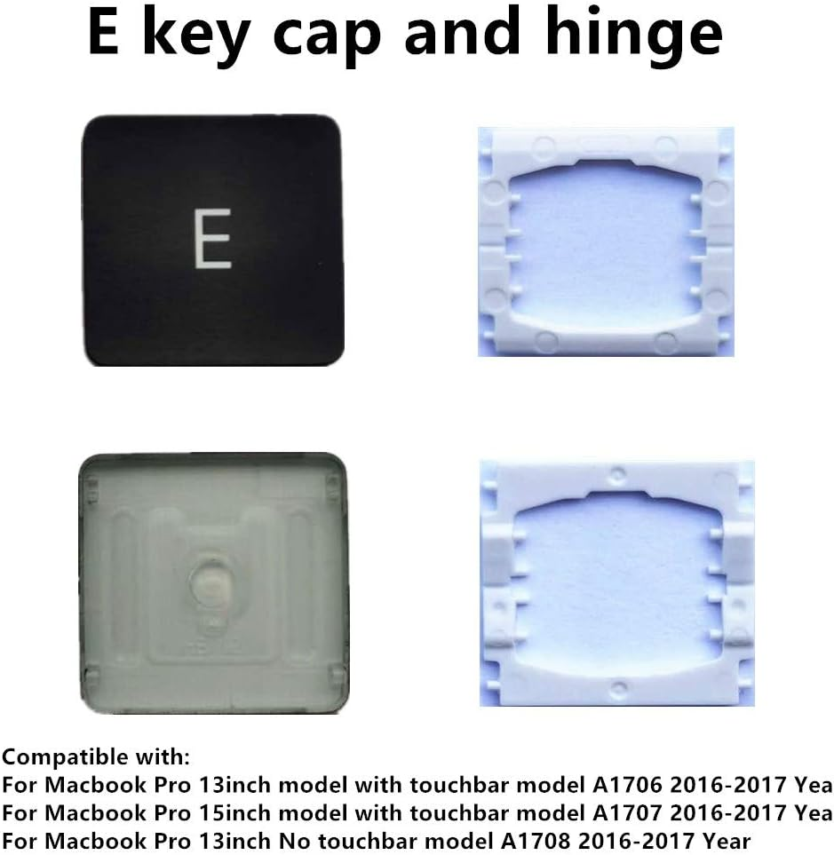 Replacement Individual E Key Cap and Hinges Are Applicable for Macbook Pro A1706 A1707 A1708 Keyboard to Replace the E Key Cap and Hinge image number 2
